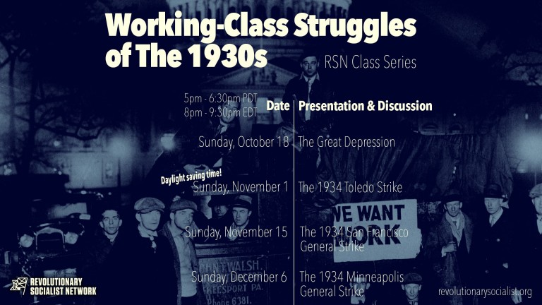 Study Group: Working-Class Struggles of the 1930s