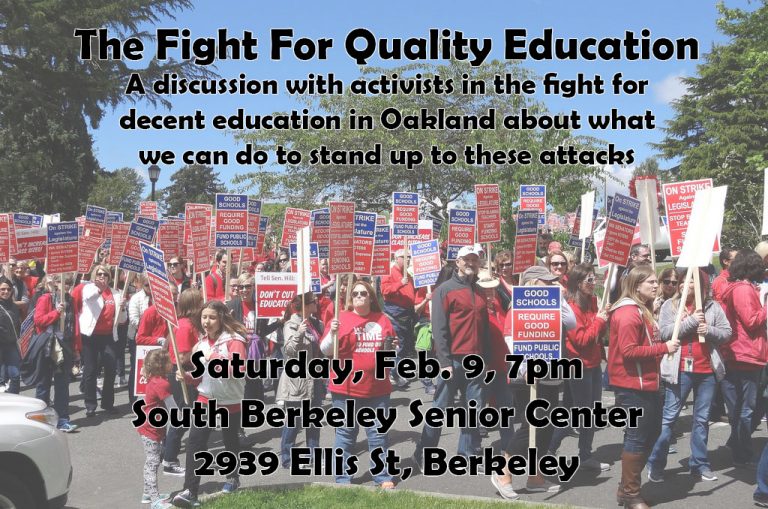 The Fight For Quality Education (Feb. 9, 7pm)