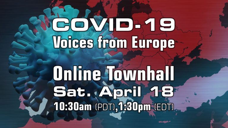 Online Townhall: Sat. April 18, 2020