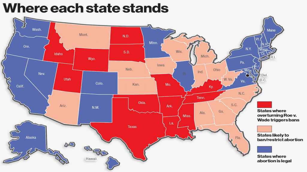Abortion States Map New