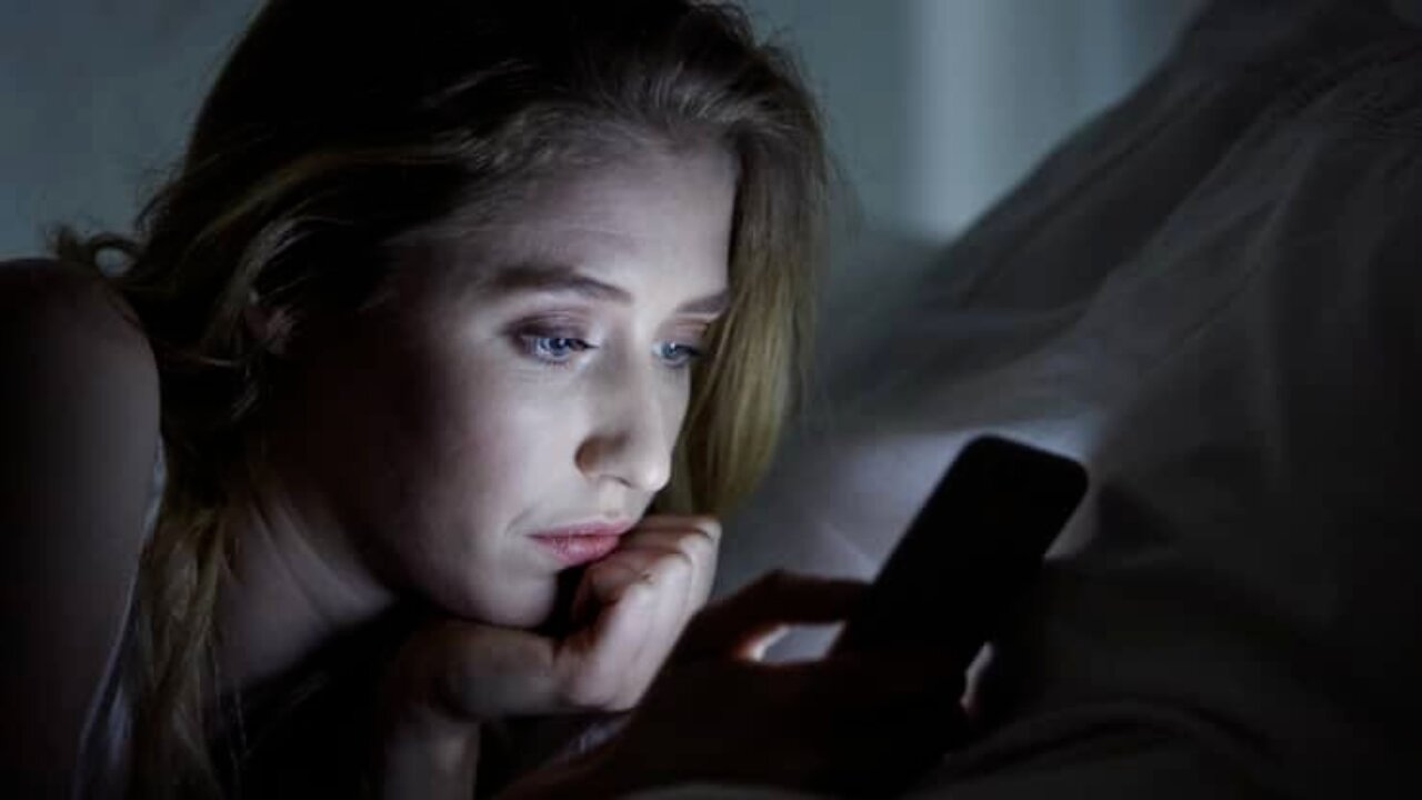 Staring At Phone
